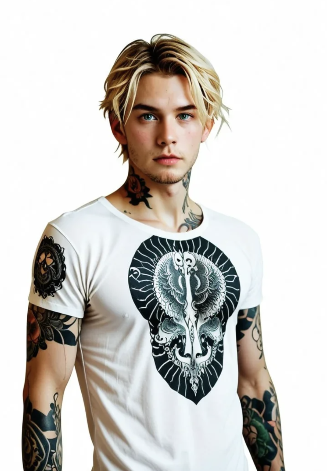 Blond alternative gay AI character